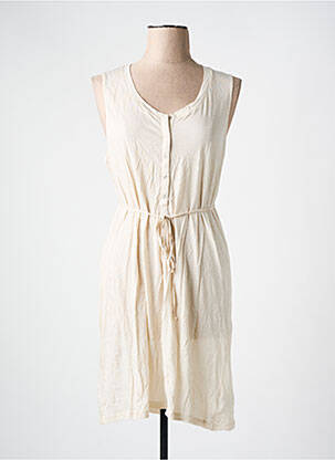 Robe mi-longue beige AMERICAN VINTAGE pour femme