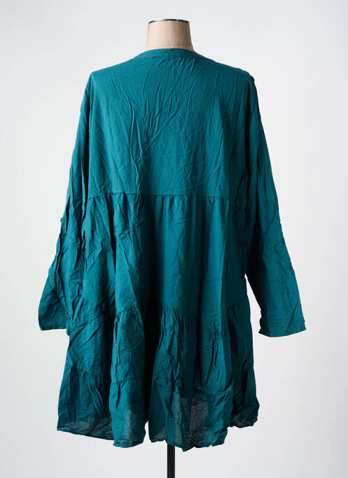 Robe mi-longue manches longues manches longues vert PIMENT ROUGE femme