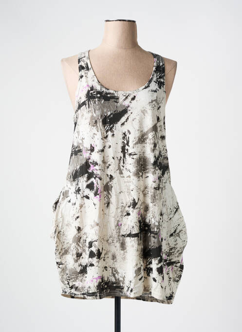 Tunique sans manche col rond noir DANITY femme