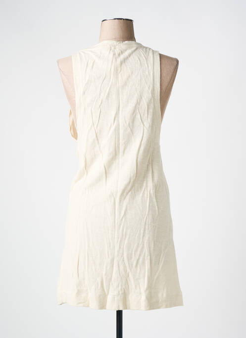 Robe courte sans manche sans manche beige AMERICAN VINTAGE femme