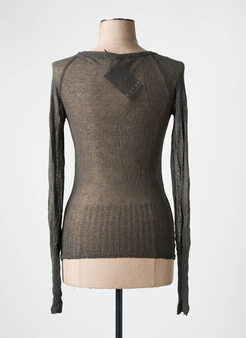 Gilet manches longues coupe cintrée gris BLACK LABEL femme