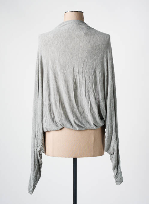 Gilet manches longues stretch gris RINASCIMENTO femme