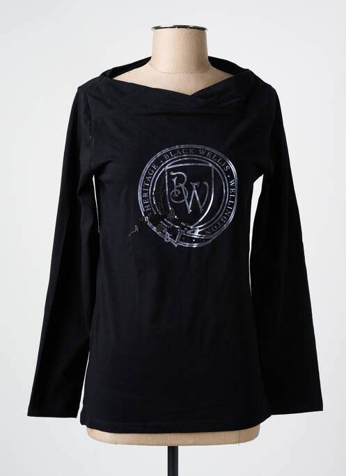 T-shirt manches longues manches longues noir BLACK WELLIS femme