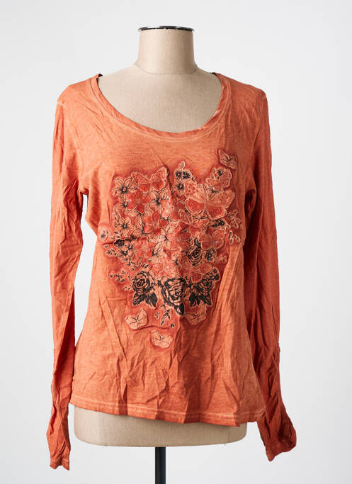 T-shirt orange CREAM pour femme