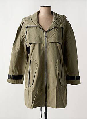 Veste casual col tailleur vert ARELINE femme