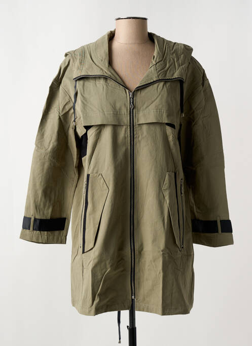Veste casual col tailleur vert ARELINE femme