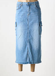 Jupe longue coupe droite bleu BS JEANS femme