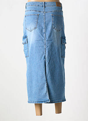 Jupe longue coupe droite bleu BS JEANS femme