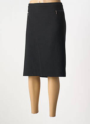 Jupe mi-longue coupe droite noir GRIFFON femme