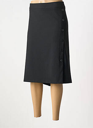 Jupe mi-longue coupe évasée noir GRIFFON femme