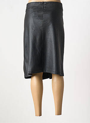 Jupe mi-longue coupe droite noir GRIFFON femme