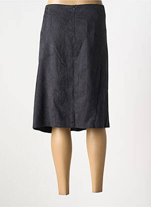 Jupe mi-longue coupe droite noir GEVANA femme