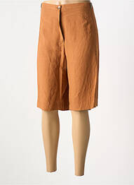 Bermuda taille élastique marron GRIFFON femme