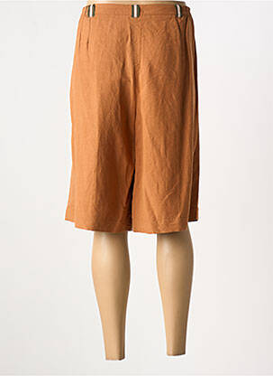 Bermuda taille élastique marron GRIFFON femme