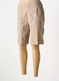 Bermuda taille élastique beige GRIFFON femme
