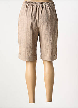 Bermuda taille élastique beige GRIFFON femme