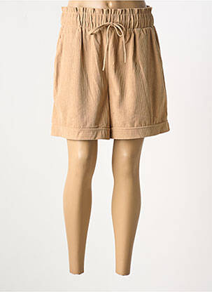 Short coupe droite beige CHRISTY femme