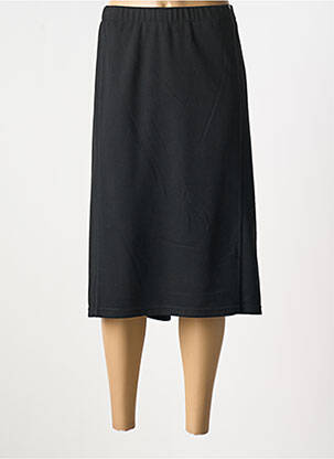 Jupe mi-longue noir FRANCOISE F pour femme