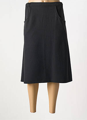 Jupe mi-longue noir PLURIELLES pour femme