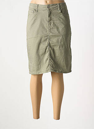 Jupe mi-longue vert BS JEANS pour femme