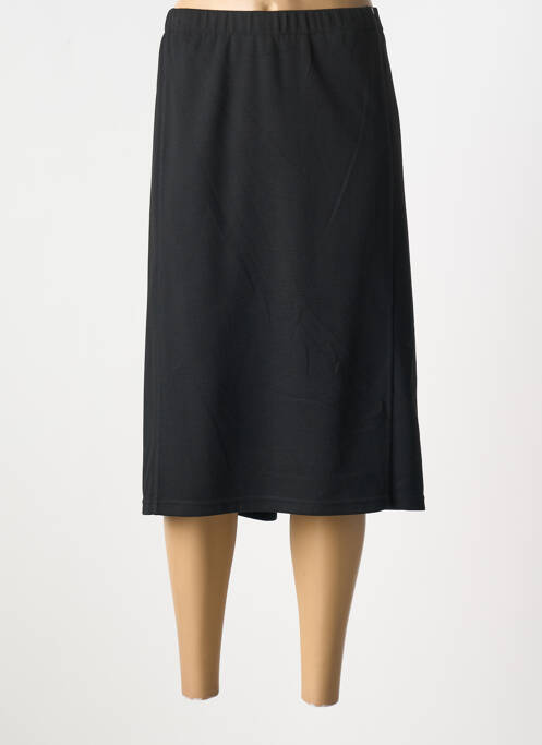 Jupe mi-longue coupe droite noir FRANCOISE F femme