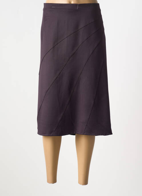 Jupe mi-longue coupe évasée violet GRIFFON femme