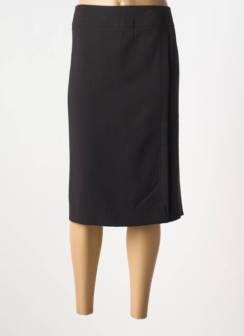 Jupe mi-longue coupe droite noir ANNE KELLY femme