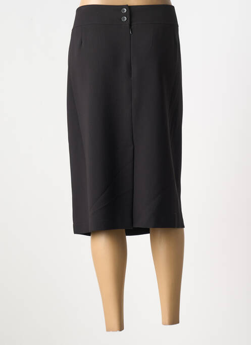 Jupe mi-longue coupe droite noir ANNE KELLY femme
