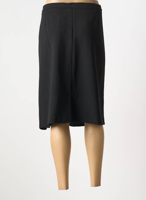 Jupe mi-longue coupe droite noir GRIFFON femme