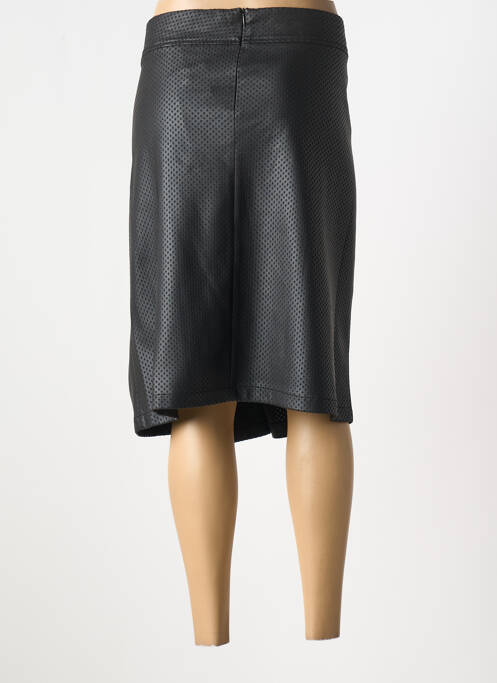Jupe mi-longue coupe droite noir GRIFFON femme