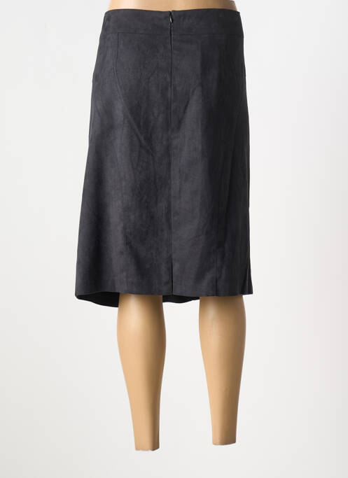 Jupe mi-longue coupe droite noir GEVANA femme