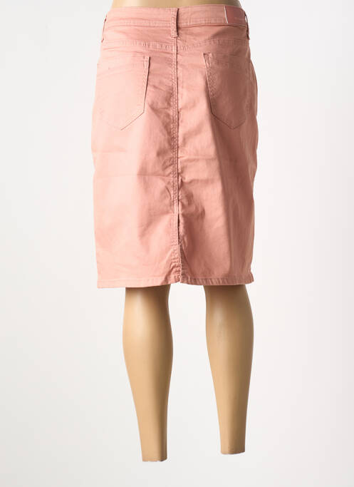 Jupe mi-longue coupe droite rose BS JEANS femme