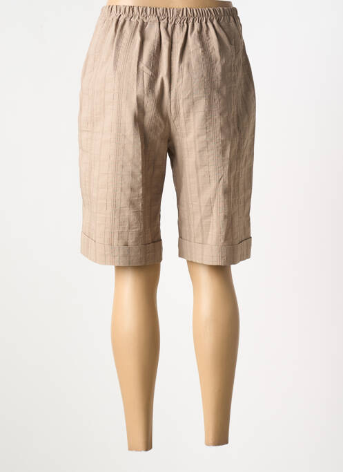 Bermuda taille élastique beige GRIFFON femme