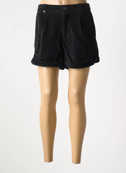 Short fermeture zippée sous rabat boutonné noir LEE COOPER femme