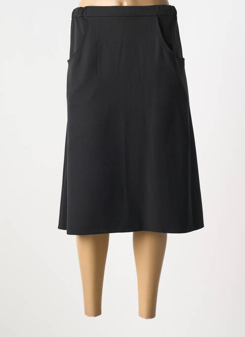 Jupe mi-longue noir PLURIELLES pour femme