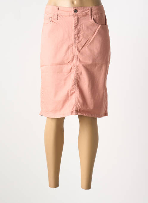 Jupe mi-longue rose BS JEANS pour femme