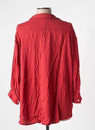 Blouse poignets boutonnés avec fente manches 3/4 rouge ATELIER JAD femme