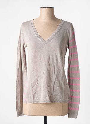 Pull coupe cintrée manches longues gris YERSE femme