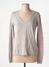 Pull coupe cintrée manches longues gris YERSE femme