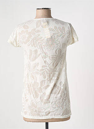 Blouse tissage popeline manches courtes blanc LOONA femme