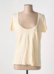 T-shirt coupe droite manches courtes jaune AMERICAN VINTAGE femme