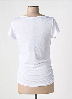 T-shirt col v manches courtes blanc ONLY femme