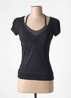 T-shirt col v manches courtes noir ONLY femme