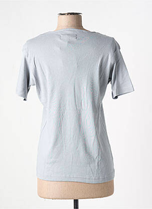 T-shirt coupe cintrée manches courtes bleu MEGAN PARIS femme