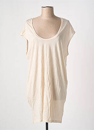 Tunique manches courtes coupe ample beige AMERICAN VINTAGE femme