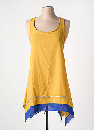 Tunique sans manche col rond jaune JULIE femme