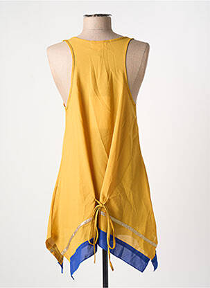 Tunique sans manche col rond jaune JULIE femme