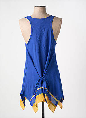 Tunique sans manche col rond bleu JULIE femme