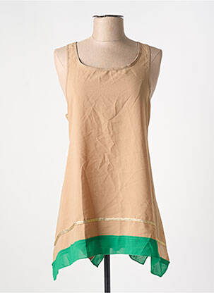 Tunique sans manche col rond vert JULIE femme