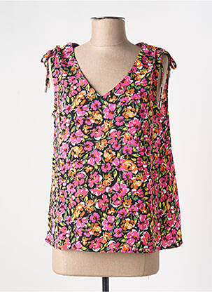 Blouse imprimé fleurs manches courtes rose MOLLY BRACKEN femme